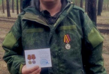 Водитель Балашовской районной больницы получил медаль “За воинскую доблесть”